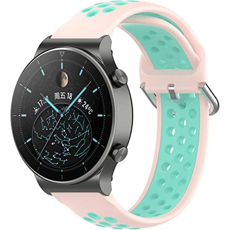 Shieranlee Soft Silicone Armband kompatibel mit Huawei Watch GT2 PRO, quick-release, 22mm, langlebig und wasserfest – Bild 1