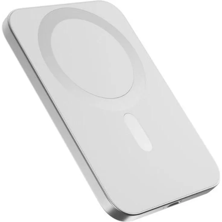 Epico UltraPack Slim Alu MagSafe Powerbank 3.000 mAh, kabelloses Laden, silber, ultradünnes Design, USB-C-Ausgang