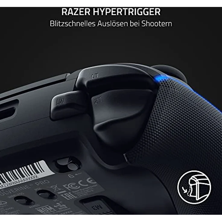 Razer Wolverine V2 Pro - Kabelloser Pro-Gaming-Controller für PS5 und PC (HyperSpeed Wireless, Mecha-Tactile-Aktionstasten, 8-Wege-Microswitch-Steuerkreuz, HyperTrigger) Schwarz – Bild 5
