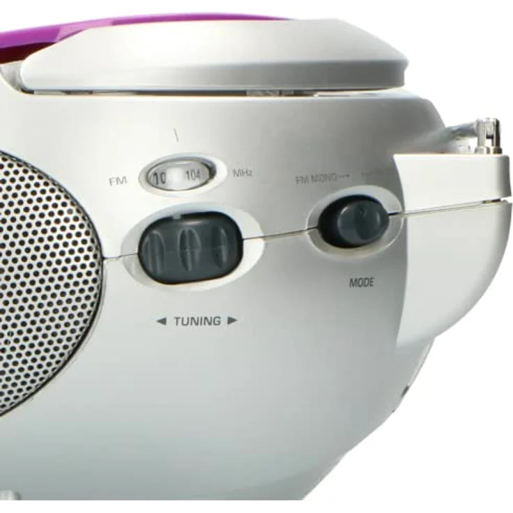 Lenco Radio CD-Player SCD-24 tragbares Stereo UKW-Radio mit CD-Player und Teleskopantenne in lila – Bild 6