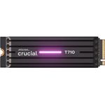 Crucial 2 TB T710 SSD, 3D-NAND NVMe PCIe M2 Gen5 Heatsink mit Lesegeschwindigkeit bis zu 14.500 MB/s und Schreibgeschwindigkeit bis zu 13.800 MB/s