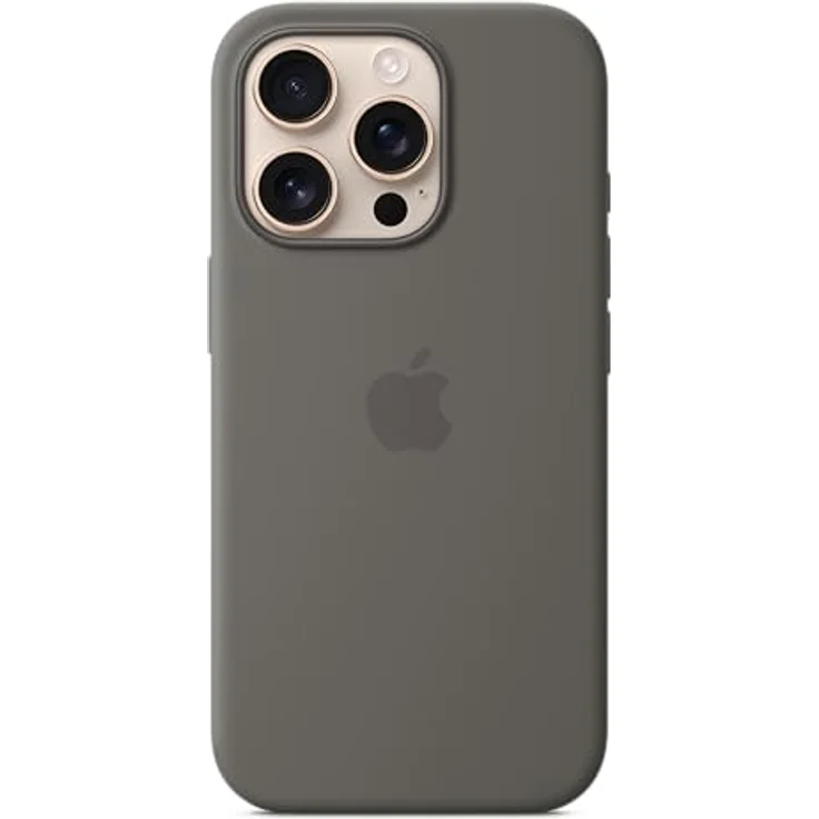 Apple iPhone 16 Pro Silikon Case mit MagSafe – Steingrau, recyceltes Silikon, kompatibel mit kabellosem Laden – Bild 1