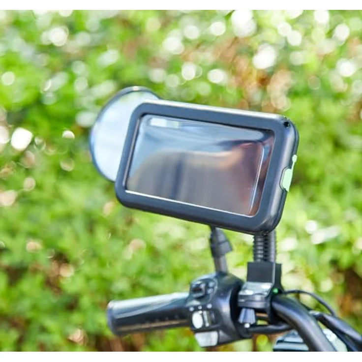 my wall HR21L Fahrrad Handyhalterung, wassergeschützt, 360° drehbar, Touchscreen-fähig, mit Kamera Sichtfenster, spritzwassergeschützt & stoßfest – Bild 3