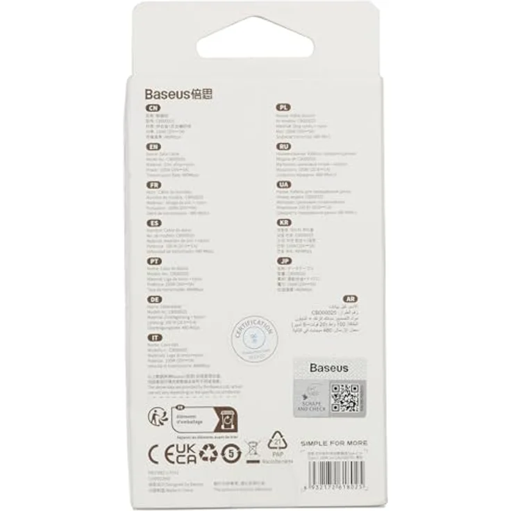 Baseus Glimmer Series Schnellladekabel USB-C, 100 W, 1 m, Schwarz, mit 480 Mbit/s Datenübertragung und Halo-Anzeige – Bild 2