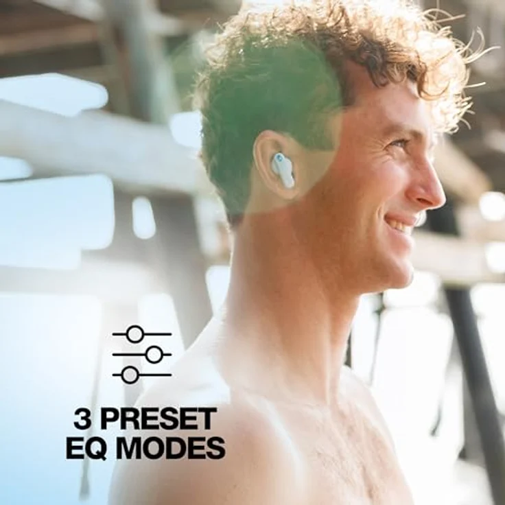 Skullcandy EcoBuds In-Ear Wireless Earbuds, 8 Hr Battery, Battery-Free Charging Case, Microphone, Works with iPhone Android and Bluetooth Devices - Glacier – Bild 4