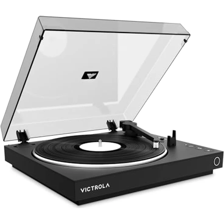 Victrola Voll Autom. Bluetooth-Plattenspieler, ATN3600L-Tonabnehmer, 2 Geschwindigkeiten, Bluetooth-Streaming, Aluminiumplatte – Bild 1