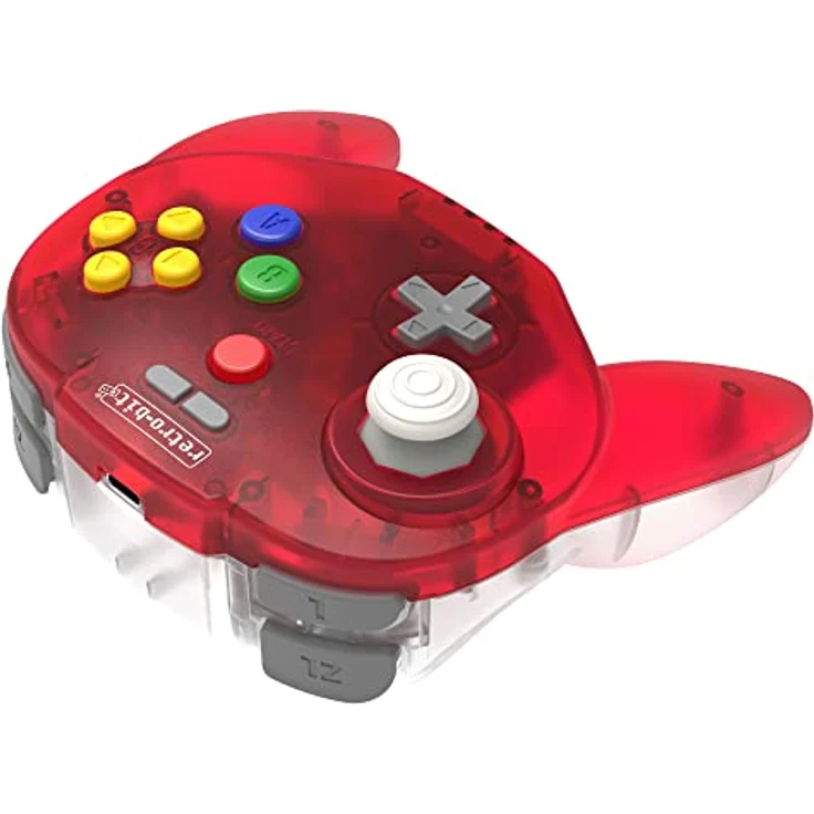 retro-bit Tribute 64, Kabelloser Gaming Controller mit Analogstick für Mac, Switch und PC, Rot – Bild 2