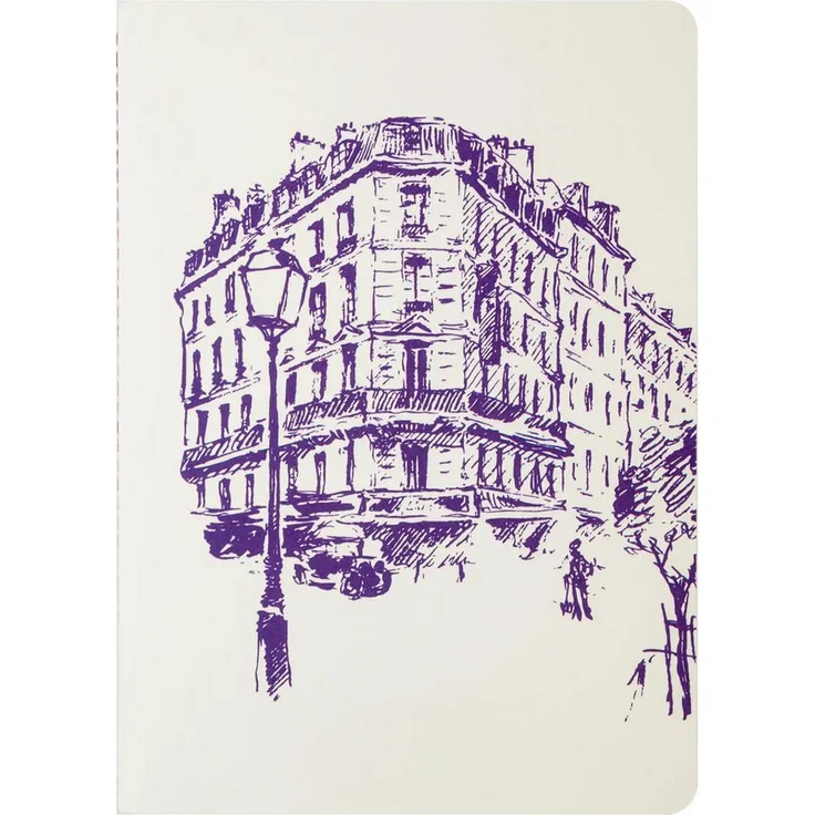 Herbin Einsteck-Fotoalbum A5 # Rue de la Verrerie, 16 Blatt liniert, blau