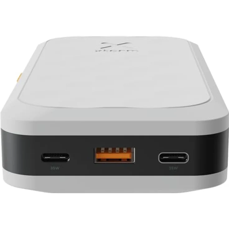 Xtorm Fuel Series 5 35W Powerbank 20.000mAh, 2 x USB-C PD / 1 x USB-A, LED-Anzeige, 100% GRS-Kunststoff, Geeignet für iPhone und Samsung, Weiß – Bild 3