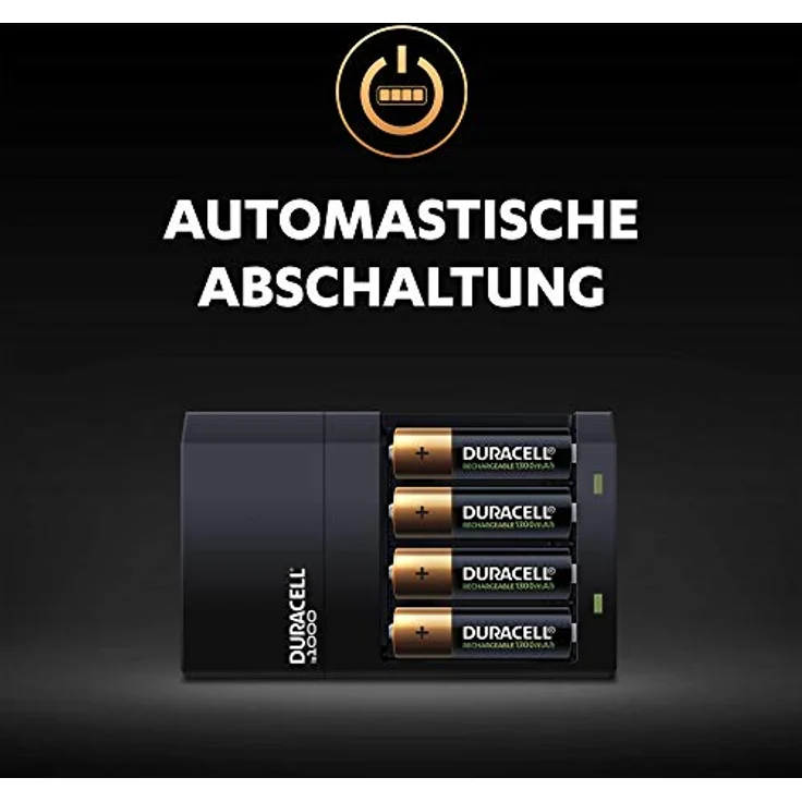 Duracell Ladegerät CEF14, für 2AA und 2AAA wiederaufladbare Batterien, automatische Abschaltung, Ladedauer 4 Stunden – Bild 5