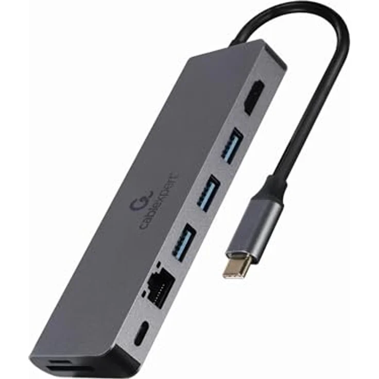 Gembird Cablexpert A-CM-COMBO5-05, Dockingstation mit USB-C 3.1, HDMI und GigE Anschluss – Bild 3