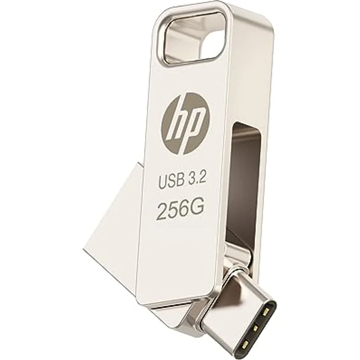 HP 256GB x206c OTG Type-C Metal Flash Drive, USB-C USB Stick, silber – Bild 3