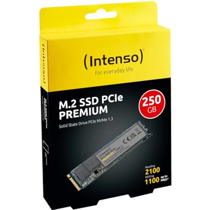 Intenso 3835440 SSD M.2 250GB, Premium NVMe PCIe 3 x 4, hohe Geschwindigkeit – Bild 2