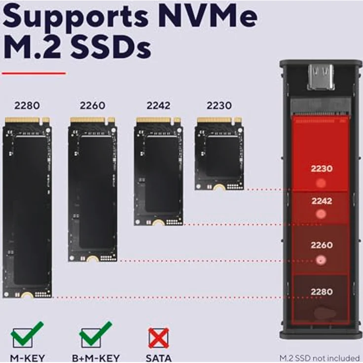 Trust USB-C-Gehäuse für M.2 SSD, ideal zur Festplattenaufbewahrung – Bild 3