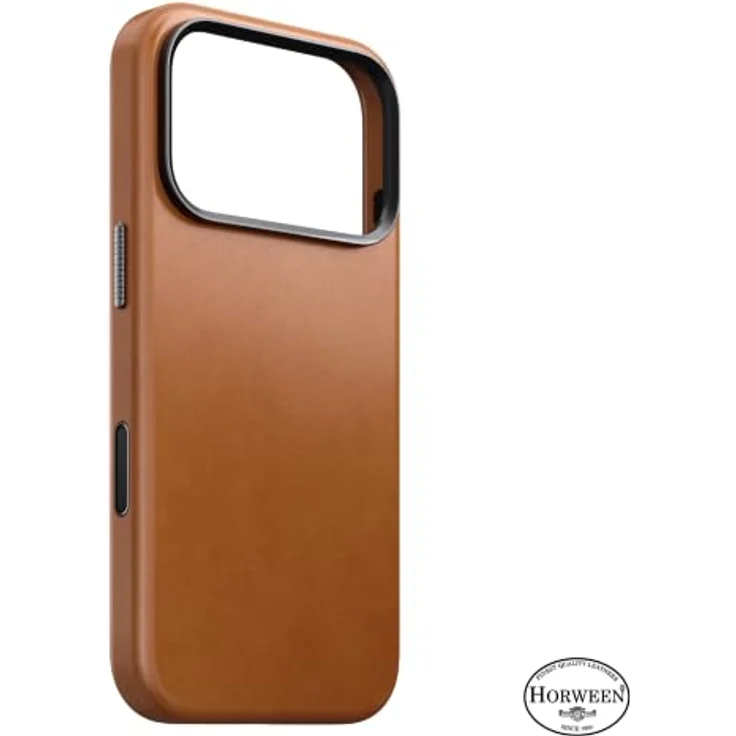 Nomad Traditional Leather Case - saddle (Horween) - für iPhone 18 Pro Max/17 Pro Max, MagSafe-kompatibel, Vollleder-Design, Mikrofaserfutter – Bild 3