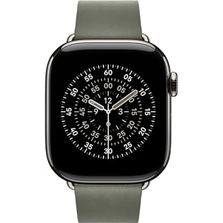 Apple Watch Band - Modernes Lederarmband - 42 mm - Silbergrau - Small mit elegantem Design – Bild 3