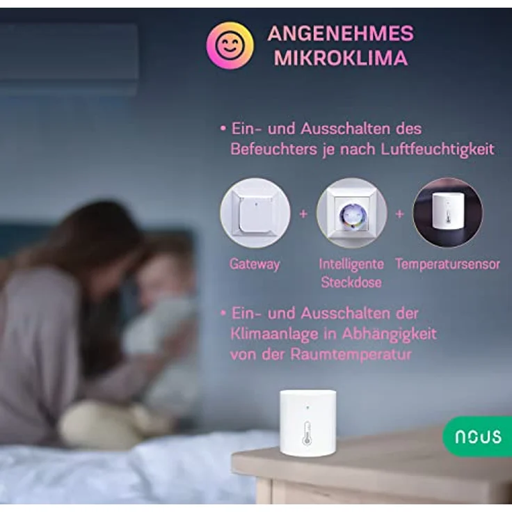 Nous E5 Smarter Luftfeuchtigkeits- und Temperatursensor, ZigBee – Bild 4