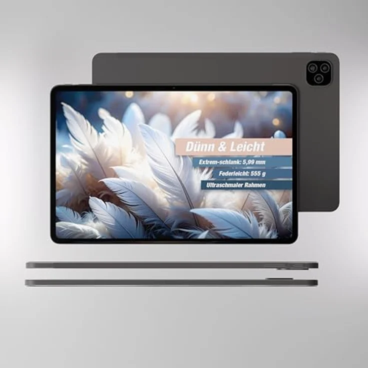 VALE Tablet V12X LTE, 12,6" AMOLED, MediaTek G99, 16GB RAM, 128GB Speicher, Android 15, Dual-SIM, inkl. Stift & Hülle, Dunkelgrau – Bild 5