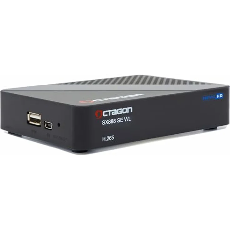 Octagon Octagon SX888 SE V2 WL HD IP Linux Receiver, WiFi WLAN, TV Box, LAN, Mediathek, YouTube, Internet Radio, HDMI CEC, E2TV Multiroom TV Client-System, H.265, Infrarot Kabel, lernbare Fernbedienung, Schwarz – Bild 2
