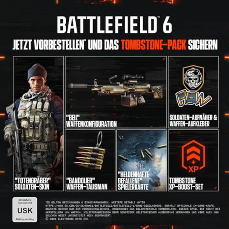 Electronic Arts Battlefield 6 - PS5 Spiel mit All-Out Warfare-Erlebnis, Vorbesteller-Bonus und Tombstone-Pack – Bild 2