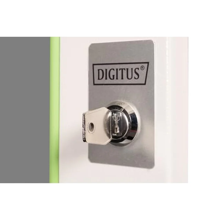 Digitus DN-19 D-16-U, Fronttür aus Sicherheitsglas mit Stahlrahmen für 16U Wandgehäuse, grau, inklusive Schloss und Schlüssel – Bild 3