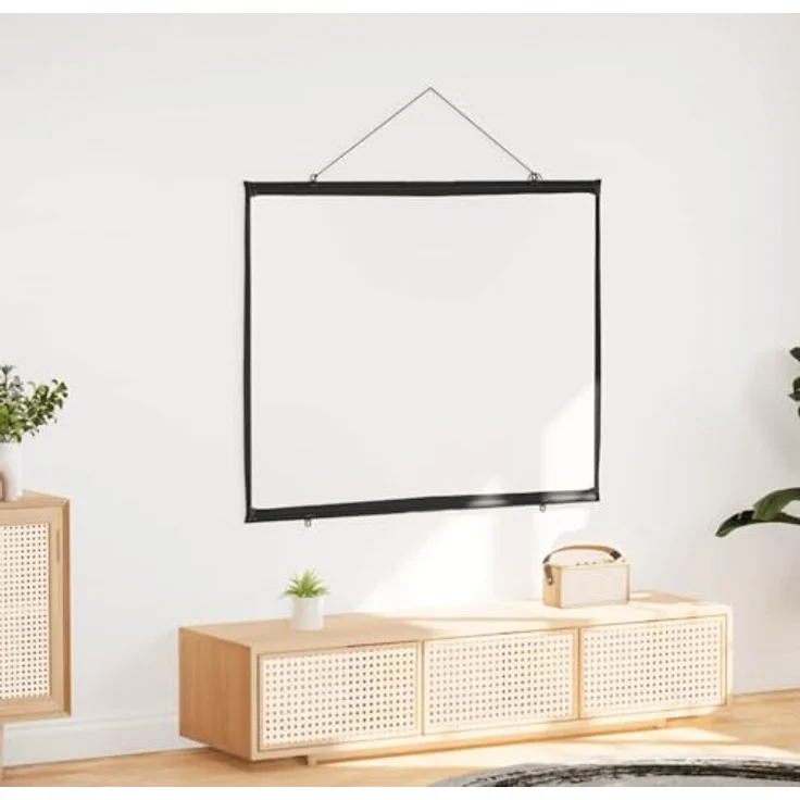 vidaXL Beamer Leinwand 72 Zoll 4:3, wandhängend, hochwertige Projektionswand aus 100% Polyester, ideal für Heimkino und Präsentationen – Bild 2