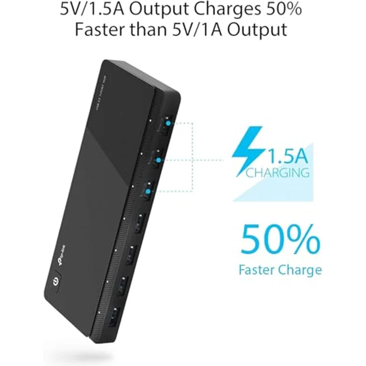 TP-Link UH700 7-Port USB 3.0 HUB inklusive Netzadapter und USB 3.0 Kabel, bis zu 5 Gbit-s, Hot Swapping, unterstützt Windows, Mac OS, Linux, schwarz – Bild 4