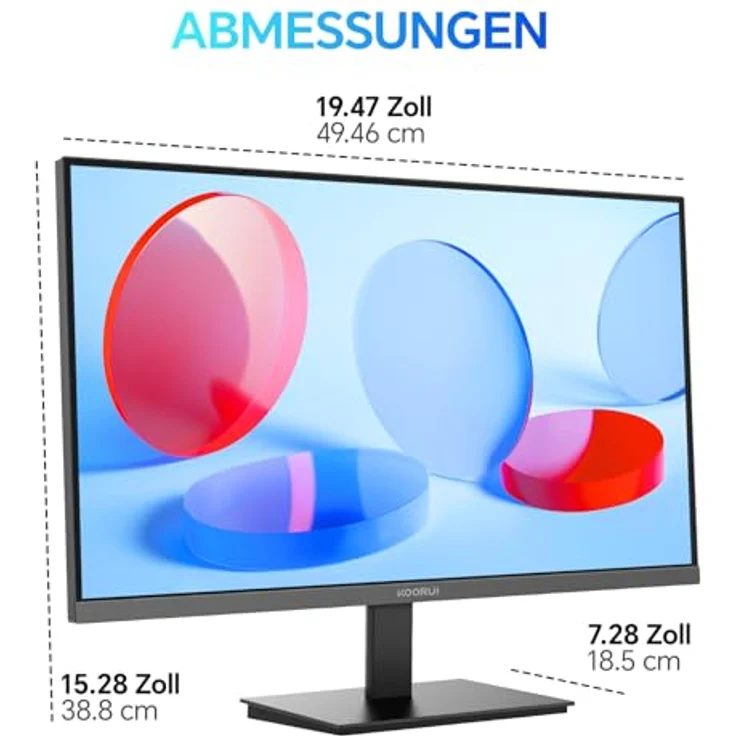 KOORUI E2212F 21.45 Zoll FHD Monitor, 1920 x 1080, 100Hz, Adaptive Sync, Eye Care, -5° bis 15° neigbar, VESA 100 x 100mm – Bild 5