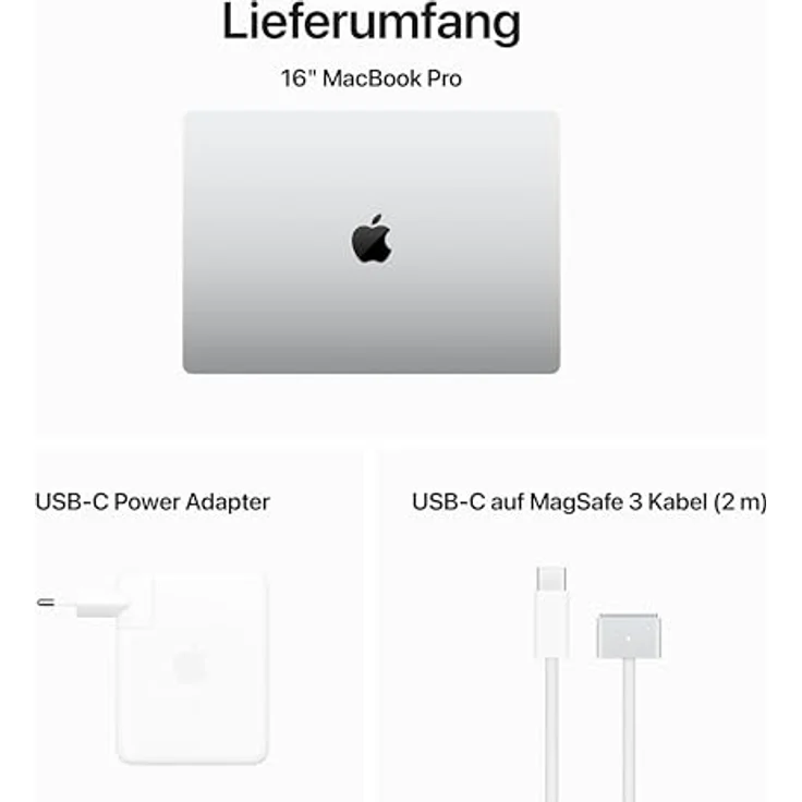 Apple MacBook Pro 16" (2023), Apple M3 Max, 48 GB RAM, 1000 GB SSD, Silver – Bild 6