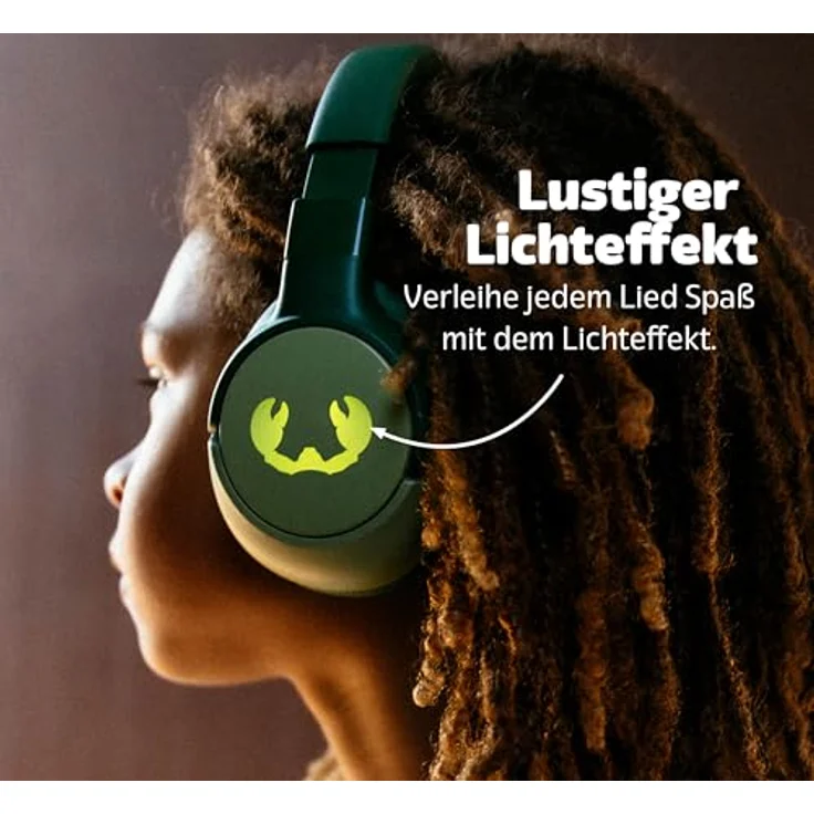Fresh 'n Rebel Clam Junior Bluetooth-Kopfhörer für Kinder mit aktiver Geräuschunterdrückung, sicherem Klang (<85dB), LED-Lichteffekt, 60 Std. Spielzeit (Starry Sky) – Bild 4