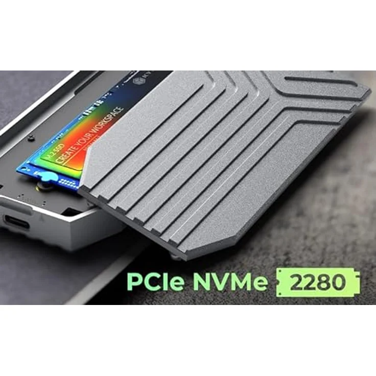 ICY BOX IB-1919M-C42, externes M.2 PCIe SSD Alu-Gehäuse, USB4 NVMe Typ-C, 40 Gbit/s, bis zu 8 TB Speicherplatz – Bild 6