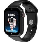 FOREVER Kids Look Me! 3 KW-520 Schwarz - Smartwatch mit SIM Karte - 1,85” Display - GPS/LBS/Wi-Fi Standort - SOS Funktion - Anrufe & Video - IP65 Wasserdicht Kinder