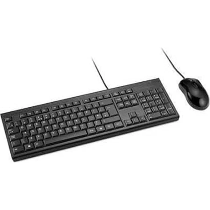 Kensington KM100 Kabelgebundenes Desktop-Set, ergonomische Tastatur und Maus, schwarz – Bild 2