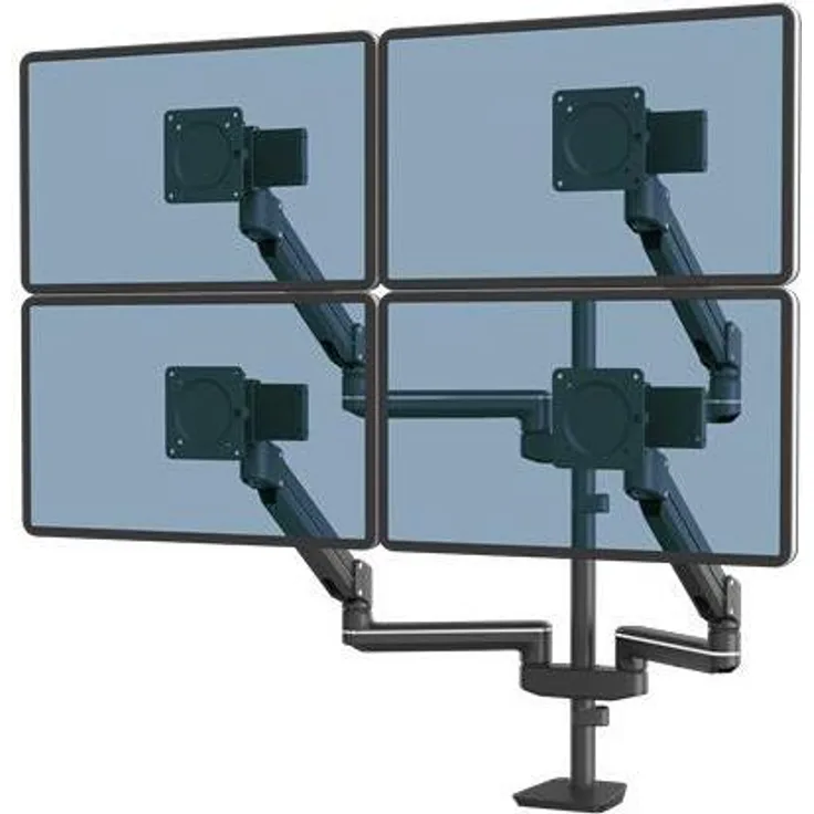 Fellowes Tallo Modular™ Monitorarm 4FMS, ergonomischer Tischhalter für 4 Monitore bis 40", Schwarz