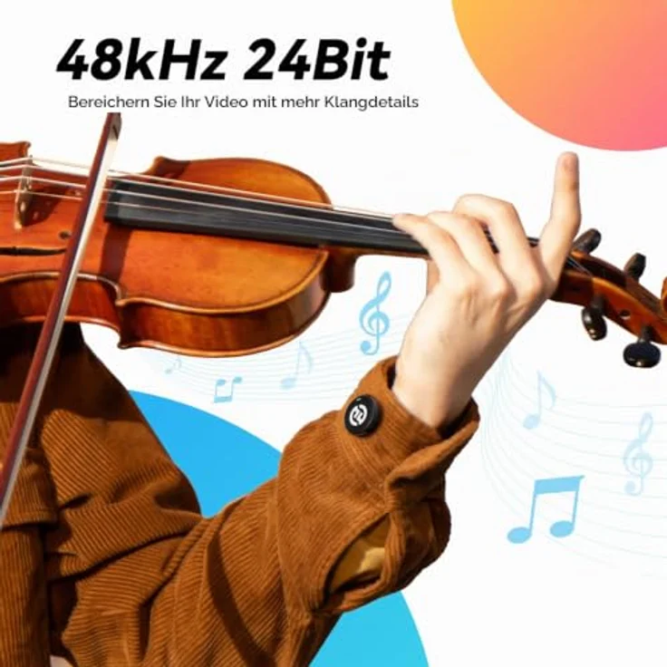 Hollyland Mikrofon Lark M2 für USB-C, drahtloses Mikrofon mit verlustfreier Klangwiedergabe, 30 Stunden Akkulaufzeit – Bild 3
