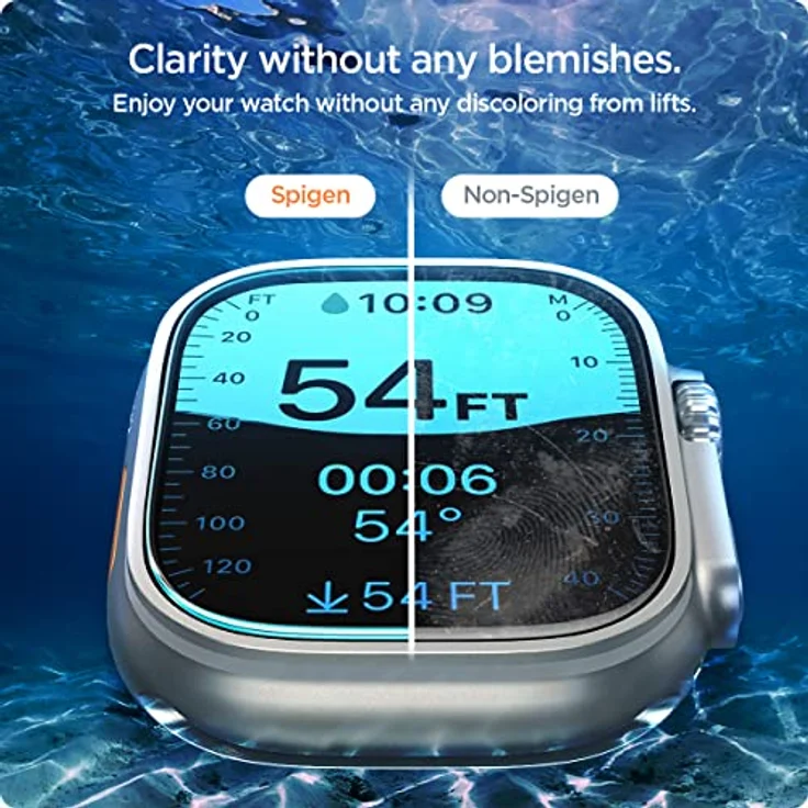 Spigen Glass EZ Fit 2 Pack, Displayschutz, Smartwatch, Transparent, Apple Watch Ultra 49mm (2022), Gehärtetes Glas – Bild 8