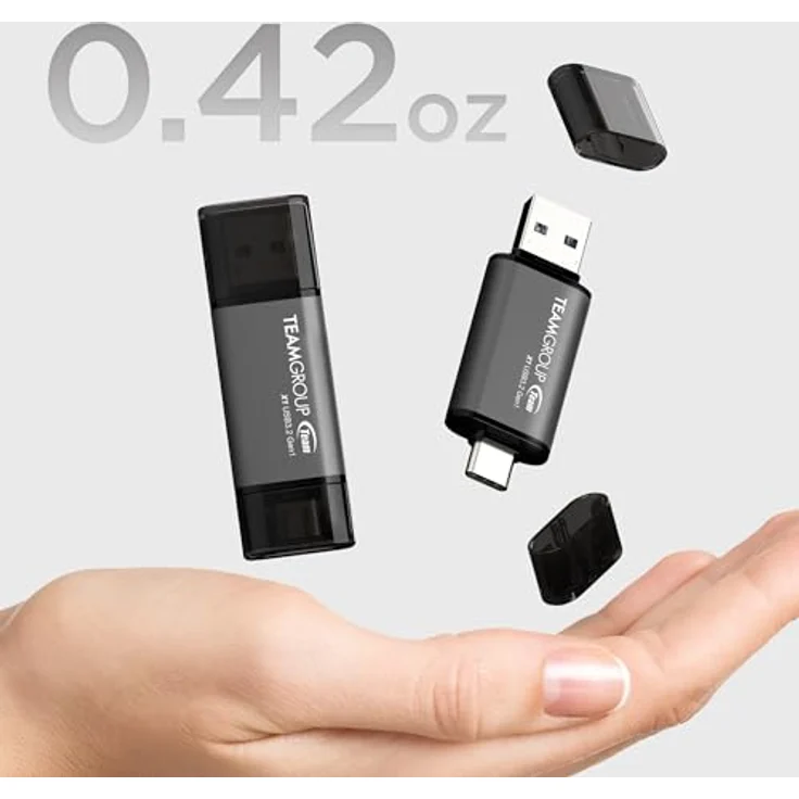 TEAMGROUP Stick Team X1 64GB USB 3.0 Dual Drive, 2-in-1 mit Plug-and-Play und schnappbarem Design – Bild 5