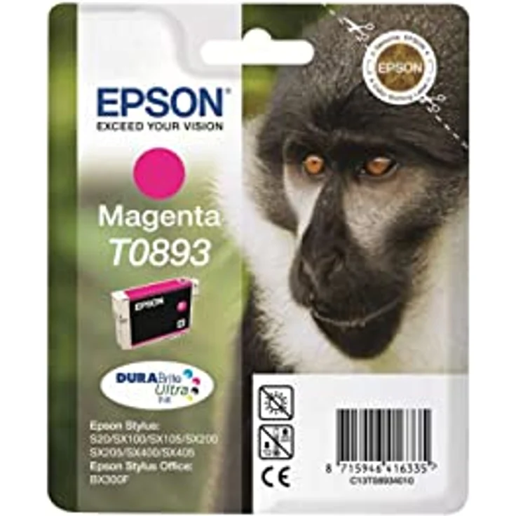Epson T0892 Affe, wisch- und wasserfeste Tinte (Singlepack) cyan – Bild 3