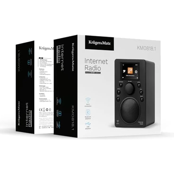 Kruger&Matz KM0818.1, Internetradio mit Bluetooth 5.0, 2,4" Farbdisplay und Weckfunktion – Bild 5