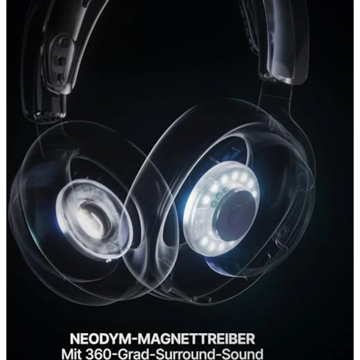 SteelSeries Arctis Nova 7X Gen 2, Kabelloses Gaming Headset mit Rauschunterdrückung und 40 mm Treiber, Weiss – Bild 6