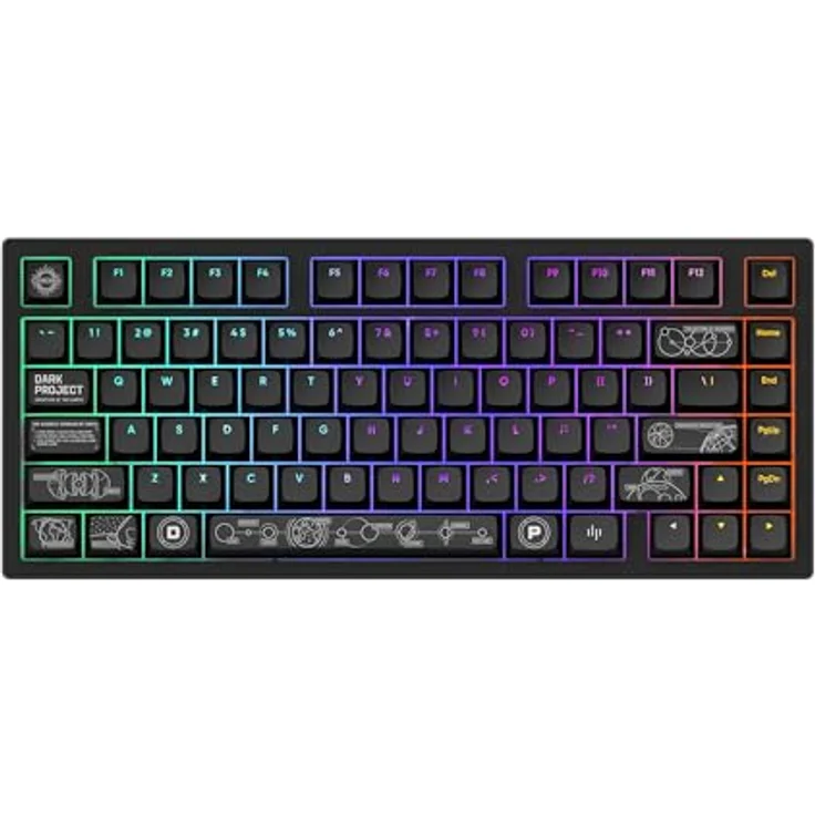Dark Project Terra Nova R2, Kabellose 75% Gaming-Tastatur mit G3MS Moonstone-Schaltern, Schwarz, ANSI US Layout, RGB, Hot-Swap – Bild 2