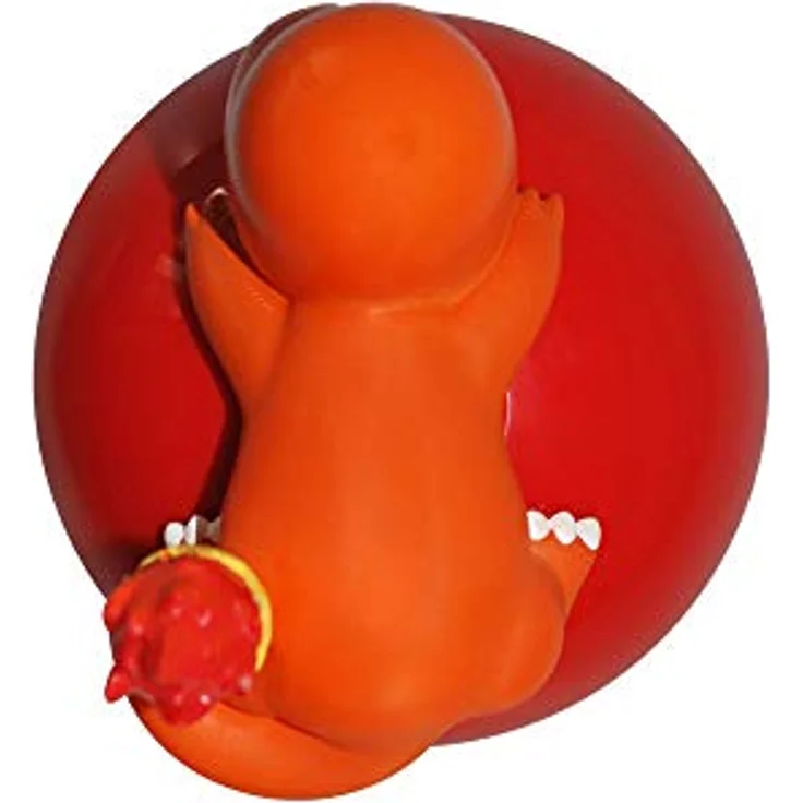 Teknofun - Leuchtender Wecker Pokémon - Salamèche Schläft Auf Einem Pokéball - Multifunktions - Gibt Zeit und Dekor - Orange, Rot und Weiß - Für Kinder, Sammler – Bild 4