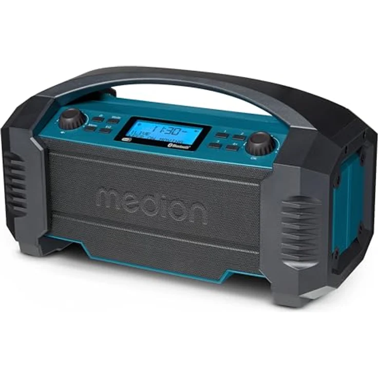 Medion® LIFE® E66050 Baustellenradio, tragbares DAB+/FM/AM Radio mit 15 W, Bluetooth 5, spritzwassergeschützt, blau – Bild 1