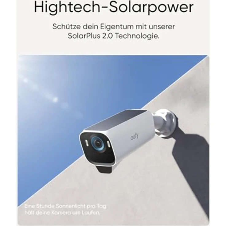 eufy Security eufyCam S3 Pro Add-on, 4K Kabellose Solar-Überwachungskamera Außen, MaxColor Nachtsicht, Forever Power 2.0, Gesichtserkennung-KI, Erweiterbarer Lokaler Speicher, Ohne Monatliche ABO-Kosten – Bild 4