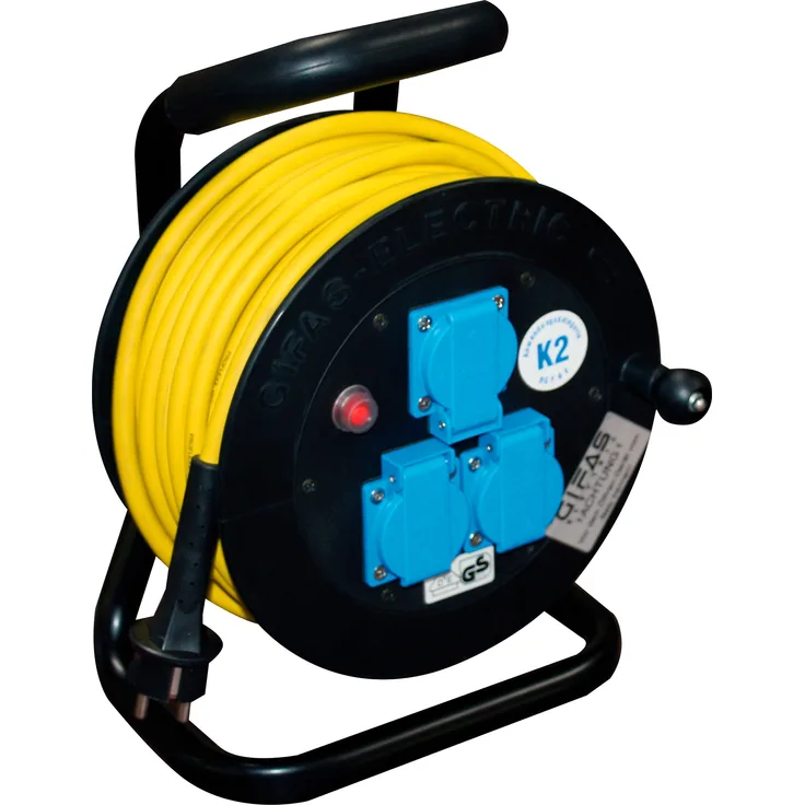 Gifas Electric Vollgummi-Leitungsroller (50 m, 1.50 mm²) in Blau