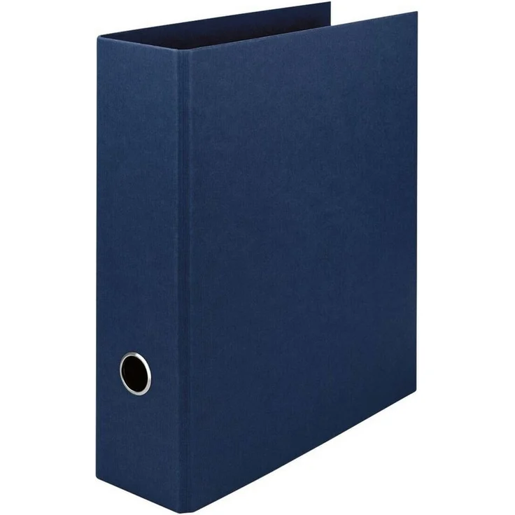 Rössler Aktenordner S.O.H.O., breit, handgefertigt, gerippte Struktur, A4, 8,5 cm, ohne Rückenschild, blau – Bild 1