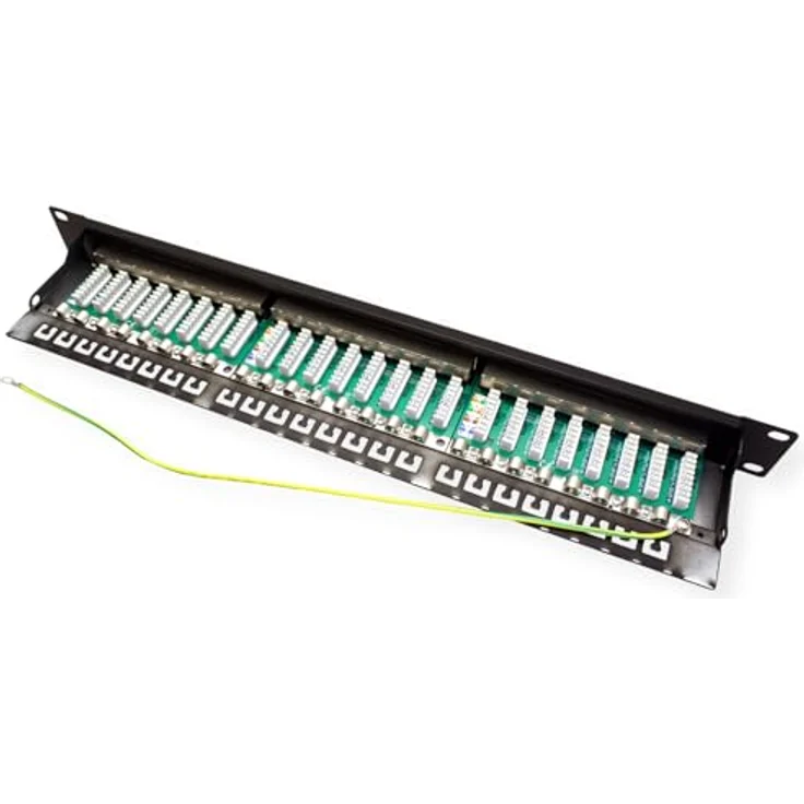 VALUE Kat.6A 19"-Patchpanel, 24 Ports, geschirmt, RJ-45, Stahlblech, schwarz – Bild 4