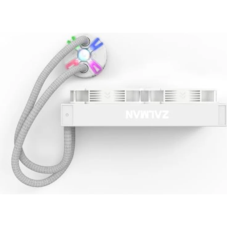 Zalman AIO Wasserkuhlung Reserator5 Z RGB - 240mm Wasserkühler für CPU, weiss, mit vernickelter Kupferbodenplatte und RGB-Beleuchtung – Bild 3