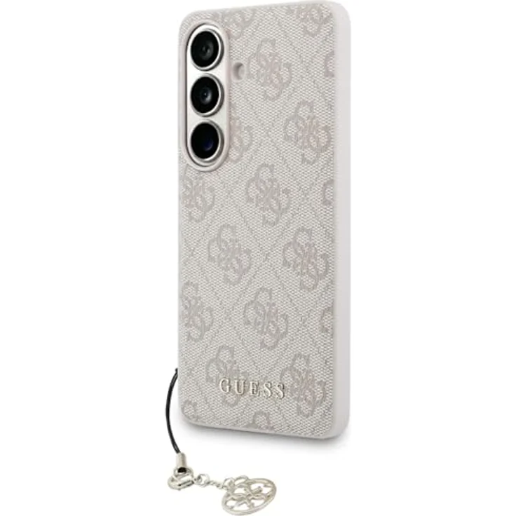 CG MOBILE Guess Klassischer Logo-Charme Hülle für Samsung Galaxy S26, Hardcase aus TPU/PC/Kunstleder, rosa – Bild 2