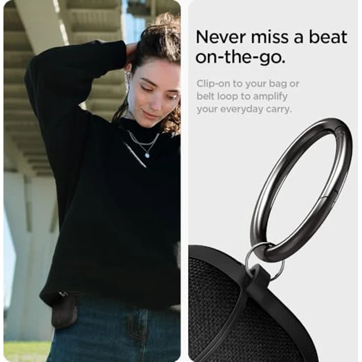 Spigen Urban Fit Hülle Kompatibel mit Samsung Galaxy Buds 3 Pro | Galaxy Buds 3 - Schwarz, Strickstoff, Kratzschutz, kabelloses Laden – Bild 5